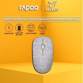 RAPOO M200 Plus Silent Fabric Version Wireless Optical Mouse (Grey)
