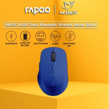 RAPOO M300 SILENT 2.4G Wireless Mouse (Blue)