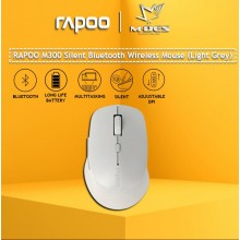 RAPOO M300 SILENT 2.4G Wireless Mouse ( Light Grey)