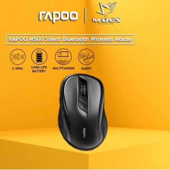 RAPOO M500 Silent 2.4G Wireless Mouse (Black)