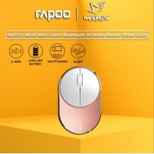 RAPOO M600 Mini Silent Wireless Optical Mouse (Rose Gold)