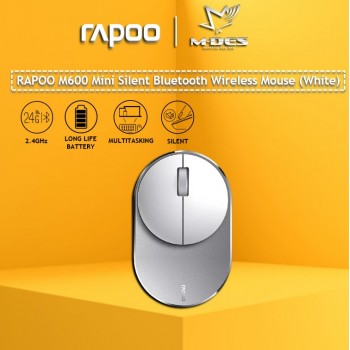 RAPOO M600 Mini Silent Wireless Optical Mouse (Silver)