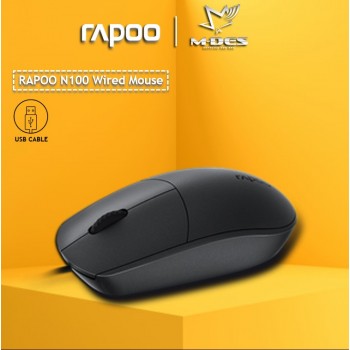 RAPOO N100 Wired Mouse (Black)