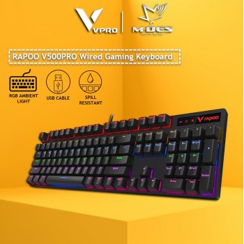 RAPOO V500 PRO Backlit Mechanical Gaming Keyboard