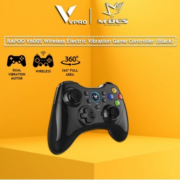 RAPOO V600s Wireless Electric Vibration Gamepad (Black)