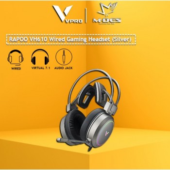 RAPOO VH610 VIRTUAL 7.1 CHANNELS WIRED GAMING HEADSET (Silver)