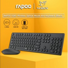 RAPOO X260 Wireless Optical Mouse And Keyboard US_Black