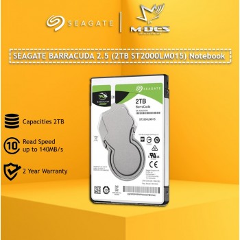 Seagate Barracuda 2.5'' 2TB Internal Hardisk . STORAGE ST2000LM015 For Laptop