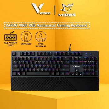RAPOO V800 RGB Backlit Mechanical Gaming Keyboard 