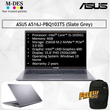 ASUS Notebook (A516J-PBQ103TS) - Slate Grey 