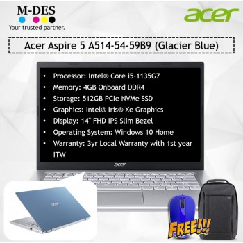Acer Notebook Aspire 5 (A514-54-59B9) - Glacier Blue