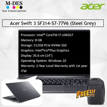 Acer Notebook Swift 3 (SF314-57-77V6) - Steel Grey