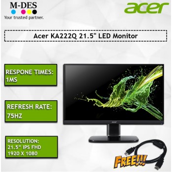 Acer KA222Q 21.5" LED Monitor FOC HDMI Cable