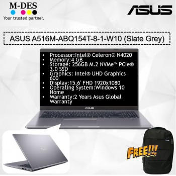 ASUS Notebook (A516M-ABQ154T-8-1-W10) -Slate Grey 
