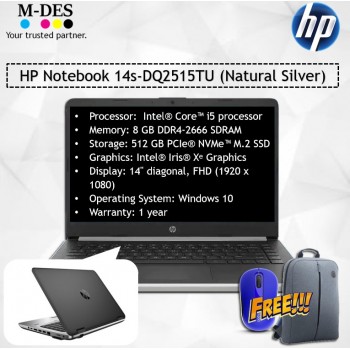 HP Notebook (14s-DQ2515TU) - Natural Silver