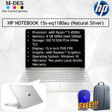 HP NOTEBOOK (15s-eq1180au) - Natural Silver