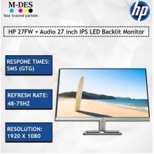 HP 27FW + Audio 27 inch IPS LED Backlit Monitor