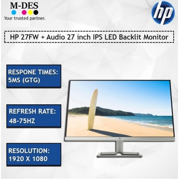 HP 27FW + Audio 27 inch IPS LED Backlit Monitor