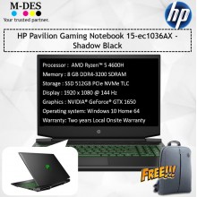 HP Pavilion Gaming Notebook (15-ec1036AX) - Shadow Black