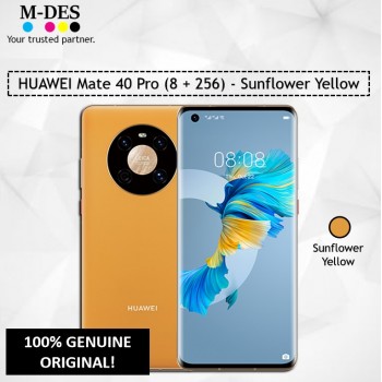 HUAWEI Mate 40 Pro Smartphone (8GB + 256GB) - Sunflower Yellow