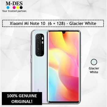 Xiaomi Mi Note 10 Smartphone (6GB + 128GB) - Glacier White