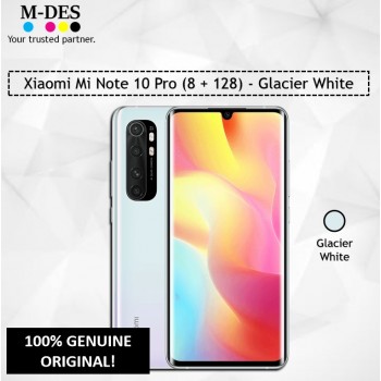 Xiaomi Mi Note 10 Pro Smartphone (8GB + 128GB) - Glacier White