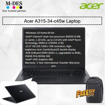 Acer Notebook Aspire 3 (A315-34-C45W) 15.6"