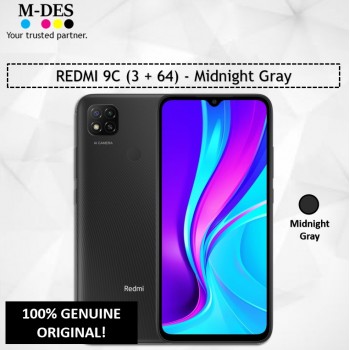 REDMI 9C (3GB + 64GB) Smartphone - Midnight Gray