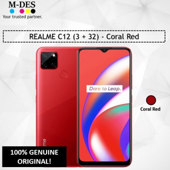 REALME C12 (3GB + 32GB) Smartphone - Coral Red