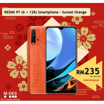 REDMI 9T (6GB + 128GB) Smartphone - Sunset Orange