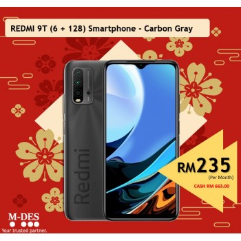 REDMI 9T (6GB + 128GB) Smartphone - Carbon Gray