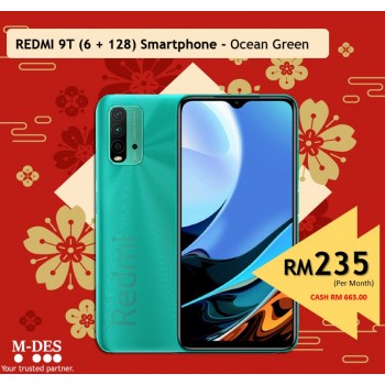 REDMI 9T (6GB + 128GB)  Smartphone - Ocean Green